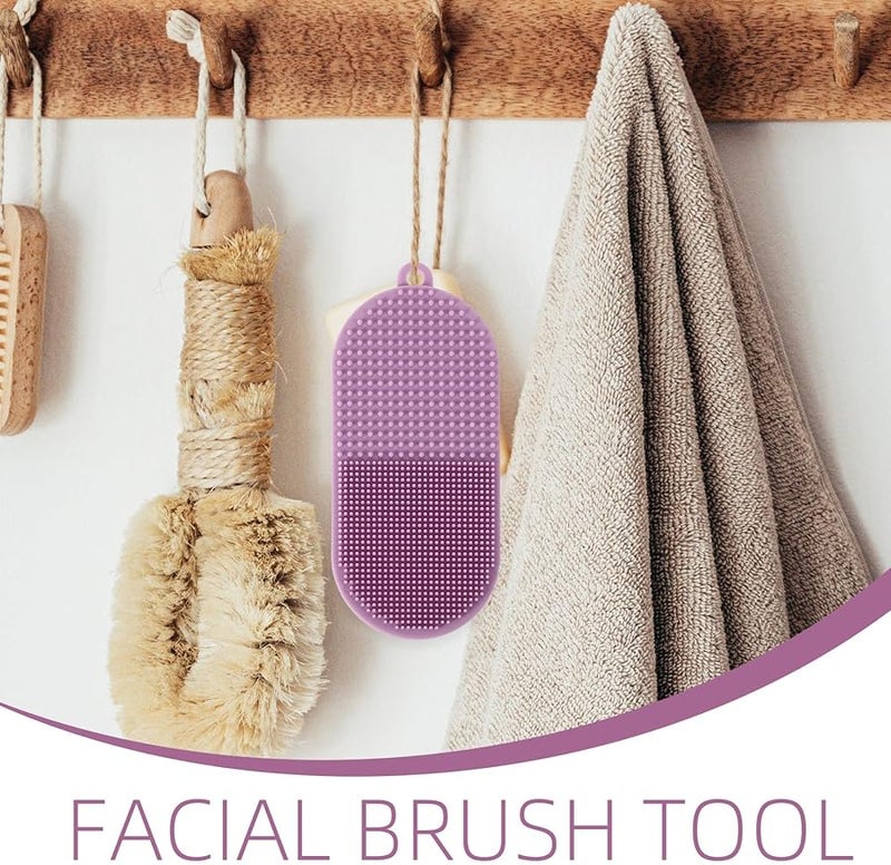 Purple Silicone Facial Brush Deep Cleansing Exfoliator For Sensitive Skin - Image 3